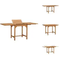 vidaXL Tavolo da giardino allungabile (110-160)×80×75 cm in teak massiccio - Tavoli da giardino