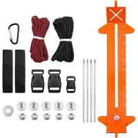 Merkloos kit dima per braccialetti 2 in 1 - tessitura di lunghezza regolabile, artigiano fai da te - kit di strumenti per paracord con cordino e fibbie (arancione)