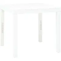 Syfax Tavolo da Giardino Bianco 78x78x72 cm in Plastica