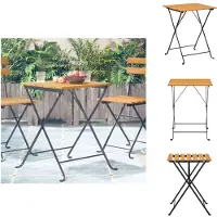 vidaXL Tavolo da bistrot 55x54x71 cm in legno massiccio di acacia - Tavoli da giardino