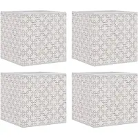 vidaXL Faltboxes 4 Stk. Pile Crema 32x32x32 cm