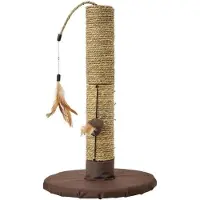 Aimé Palo tiragraffi AIMÉ, 48 x 30 cm, con 2 giocattoli di piume, pattini antiscivolo