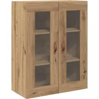 Syfax Armadietto a muro Rovere artigianale 69,5 x 34 x 90 cm