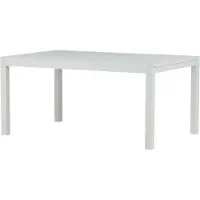 Furnlux Classic Tavolo da pranzo per esterni FURNLUX Marbella White 100cm / Colore principale: Bianco / Dimensioni: 100 x 160 x 75 cm