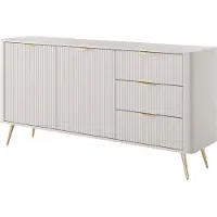 Furnlux Classic FURNLUX Credenza Lante Bianco 163cm / Colore principale: Beige / Dimensioni: 163 x 81 x 38 cm