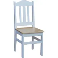 Koma Tools Sedia da pranzo, pino massello, bianco/naturale verniciato, altezza 96 cm