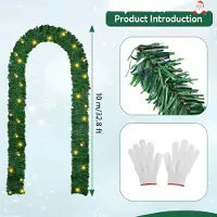 StarTech.com Ghirlanda natalizia - Catena luminosa a LED - 10 m - 100 LED - Poliestere - Per alberi e decorazioni - Azzurro cielo