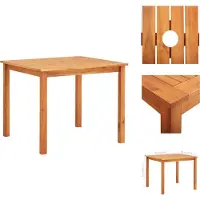 vidaXL Tavolo da giardino 88x88x74 cm in legno massiccio di acacia - Tavoli da giardino