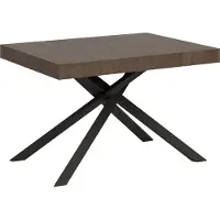 Ityhome - Tavolo allungabile 120/224x90 cm Karida noce gambe antracite