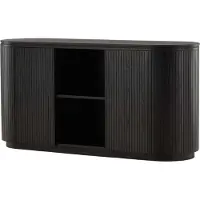 Furnlux Classic FURNLUX Credenza Fjallbacka Nero 160cm / Hauptfarbe: Schwarz / Dimensioni: 160 x 48 x 80 cm