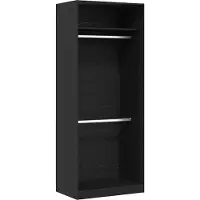 Syfax Guardaroba Rovere Nero 80 x 50 x 200 cm Legno multistrato