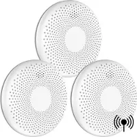 Aroha Link Rilevatore Di Fumo E Monossido Di Carbonio Interconnesso - Batteria Da 10 Anni - Allarme Antincendio & Monossido Di Carbonio Collegabile - 3 pezzi
