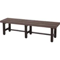 MCW Panca da giardino Alu MCW-K60, panca da parco, panca per balcone, resistente agli agenti atmosferici, realizzata in WPC, 150 cm, colore marrone