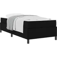 Syfax Letto a molle Nero 100 x 200 cm Tessuto