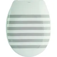 MSV 3700703929543, prolungato, sedile per WC resistente, grigio, duroplast, 370 mm, 455 mm
