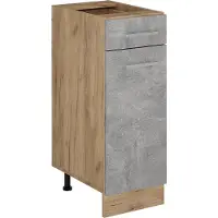 Vicco Mobiletto base per cucina R-Line Calcestruzzo 30 cm senza piano di lavoro, Model 54093