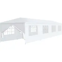 Syfax Gazebo da Giardino 3x12 m Bianco