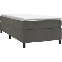 Syfax Struttura Letto a Rete a Molle Grigio Scuro 80x200 cm Velluto