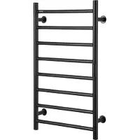 Vevor Scaldasalviette a 8 barre Scaldasalviette riscaldato da parete per bagno Nero