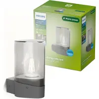 Philips Applique da esterno Nayl, antracite, metallo, IP44, E27
