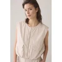 Summum Woman Gilet Summer Plain Weave Pebble Beige Taglia: L | Gilet Outlet | Donna | Marrone
