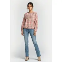 Summum Woman Longsleeve Top Pink Check Rose Smoke Taglia: 38 | Maglie a manica lunga Outlet | Donna | Rosa