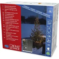 Konstsmide - Mantello a LED con anello Ø 17, con globi, 8 fili da 70 diodi ciascuno, preassemblati, 560 diodi color ambra, trasformatore 24V_esterno, cavo nero - 6329-800