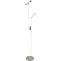 Rabalux Lampada a stelo cromata con lampada da lettura a LED 18,5W + LED 4,5W Ophus 3239