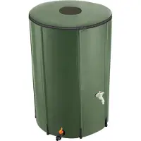 TecTake rain barrel con rubinetto e protezione antitrabocco Coperchio rimovibile