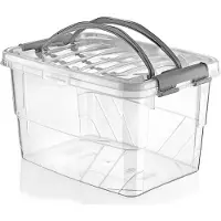 Chomik Contenitore di stoccaggio Scatola trasparente Scatola di plastica Scatola pieghevole Scatola di plastica con maniglie 13L