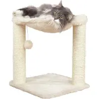 Trixie Tiragraffi per gatti con amaca , altezza 50 cm, color crema, base 41x41 cm, sisal