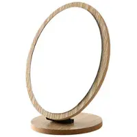 ECarla Specchio da appoggio di alta qualità in legno naturale per cosmetici e make-up