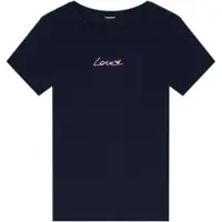 Emporio Armani per donna. EW000408_AF19049 Maglietta blu navy per San Valentino (XL), Homewear, Cotone, Manica corta