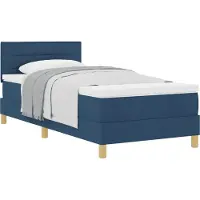 Syfax Letto a molle con cuscino con testiera Blu 100 x 200 cm Tessuto