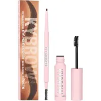 KYLIE COSMETICS Set : Kybrow, Defined, matita per sopracciglia e pennello 2 in 1, 004, marrone medio, 0,09 g + By Kylie, Define, gel per sopracciglia,