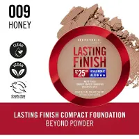 Max Factor Lasting Finish 25H SPF20 009 Honey 7 g — Fondotinta in Polvere Compatto