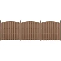 Neu.holz Recinto da giardino in WPC Recinto per la privacy Frangivento Recinto a doghe Recinto 562x(165-185)cm Rotondo