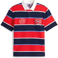 Tommy Hilfiger Tjm Relaxed Ss Stripe Polo Rapid Red Stripe Taglia: S | Polo Outlet | Uomo | Rosso