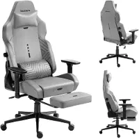 Huzaro Force 8.1 Gaming Chair Grey - Sedia ergonomica girevole con sistema BackBalance, braccioli 3D e poggiapiedi