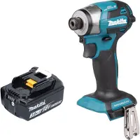 Makita Avvitatore a impulsi a batteria DTD 173 F1 18 V 180 Nm 1/4" brushless + 1x batteria ricaricabile 3,0 Ah - senza caricabatterie