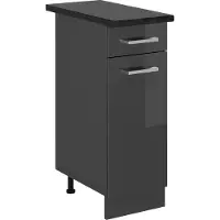 Vicco Mobiletto base per cucina R-Line Antracite lucido 30 cm , PL Antracite, Model 53628