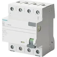 Siemens Interruttore differenziale , 4 poli, tipo A, ritardo breve, 63 A, 30 mA, 1 pz.
