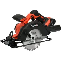 YATO Sega circolare a batteria, 18 V, diametro disco da 165 mm, 1 batteria da 2,0 Ah