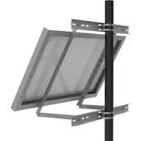 Enjoy solar Supporto in alluminio per pannelli singoli con larghezza da 100 a 680 mm, angolo di inclinazione da 30° a 60°, IVA 0%.