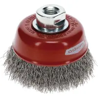 Osborn Spazzola metallica per smerigliatrice angolare ø 80 mm per smerigliatrice angolare Spazzola a tazza con filo speciale Xtreme - Spazzola metallica in filo d'acciaio, ondulata
