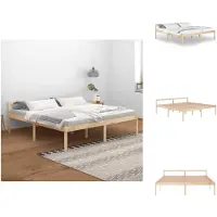 vidaXL Letto Senior 200x200 cm in pino massiccio - Letti e strutture letto
