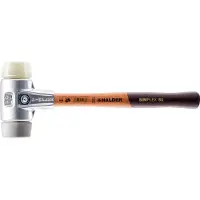 HALDER Mazza SIMPLEX soft-face con alloggiamento in alluminio e manico in legno, Ø 30, TPE-mid / nylon