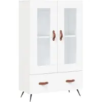 Syfax Credenza Bianca 69,5x31x115 cm in Legno Multistrato