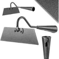 Kadax zappa da giardino a gancio senza manico 18 cm in acciaio per scavare