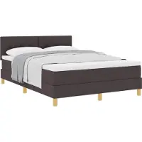 Syfax Letto a molle con cuscino Marrone Scuro 140 x 200 cm Tessuto